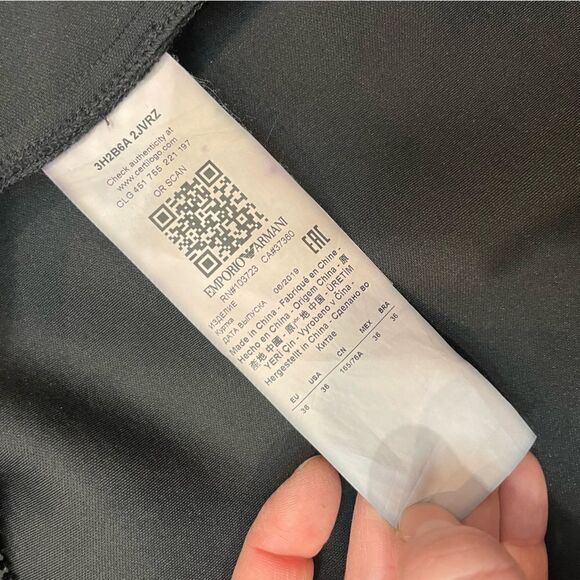 EMPORIO ARMANI Black Neoprene Bomber with back logo - Picture 9 of 12